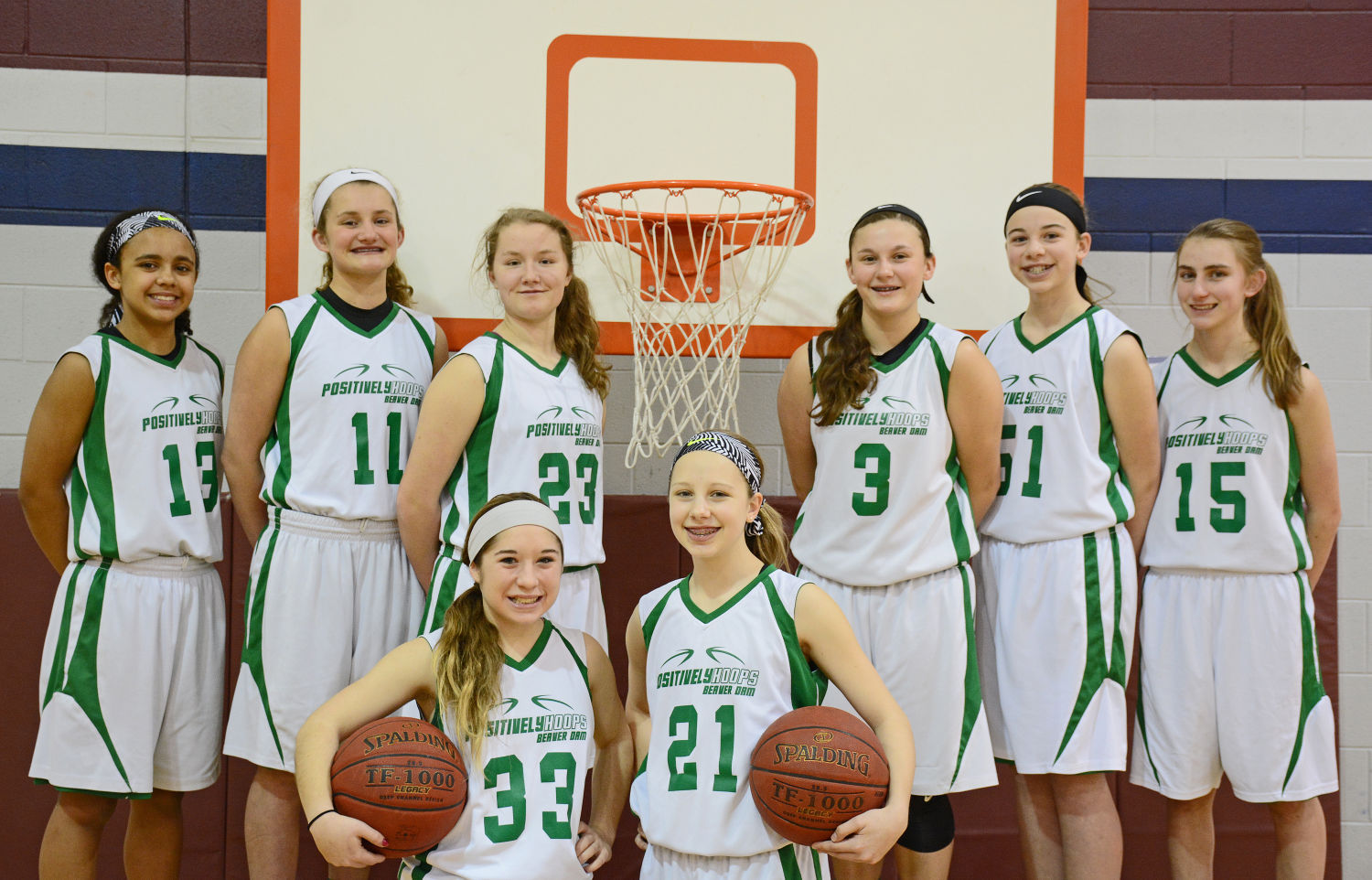 BD 8th Grade Girls Positively Hoops Team